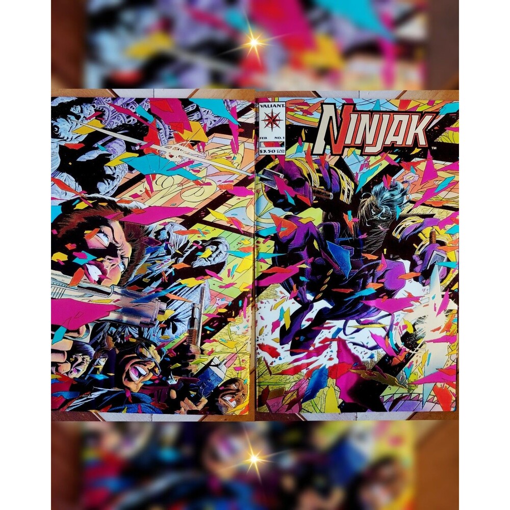 Ninjak #1 NM Chromium Wrap Cover (Valiant 1994) First Issue! Quesada & Palmotti
